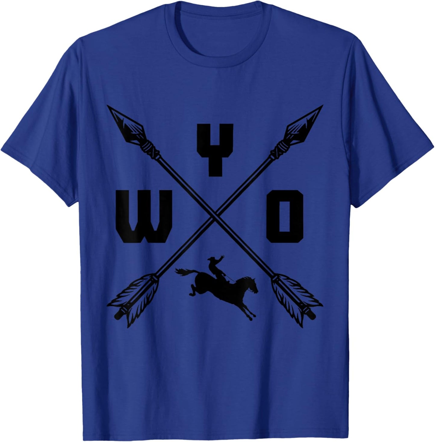 Wyoming WYO Arrows Horse Riding Pride Vintage T-Shirt - T-Shirt | Royal