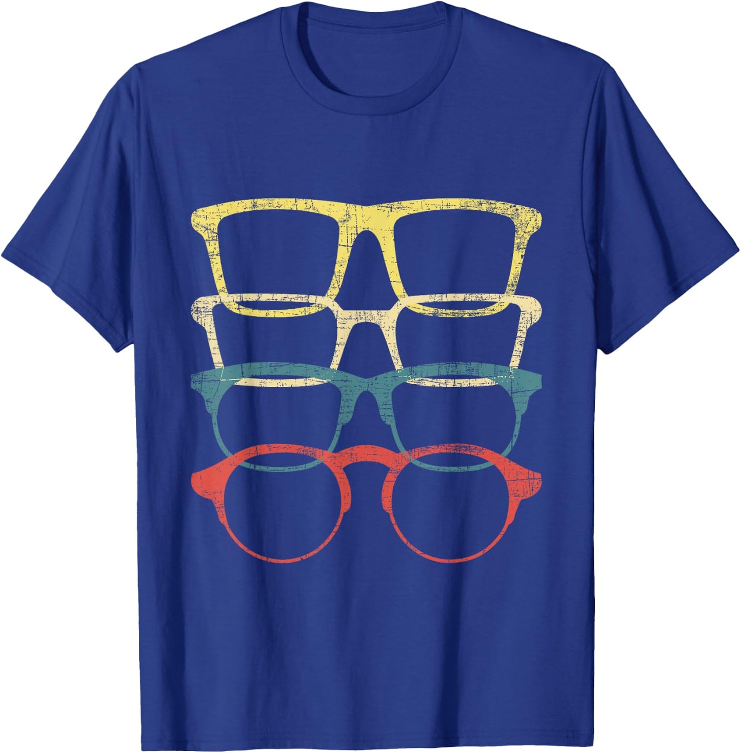 Retro Eyeglasses - Optometrist Ophthalmologist Eye Doctor T-Shirt - T-Shirt | Royal
