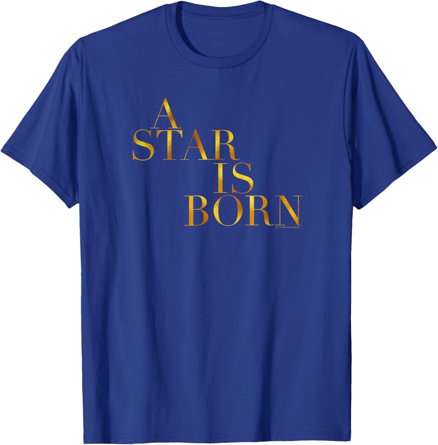 WB100 A Star Is Born Classic Gold Movie Logo T-Shirt - T-Shirt | Royal
