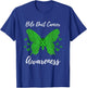 Green Ribbon Cholangiocarcinoma Bile Duct Cancer Awareness T-Shirt - T-Shirt | Royal