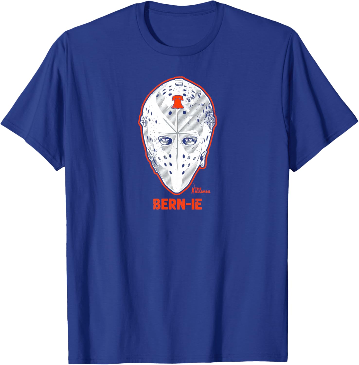 Bernie Parent - Mask - Philadelphia Hockey T-Shirt - T-Shirt | Royal