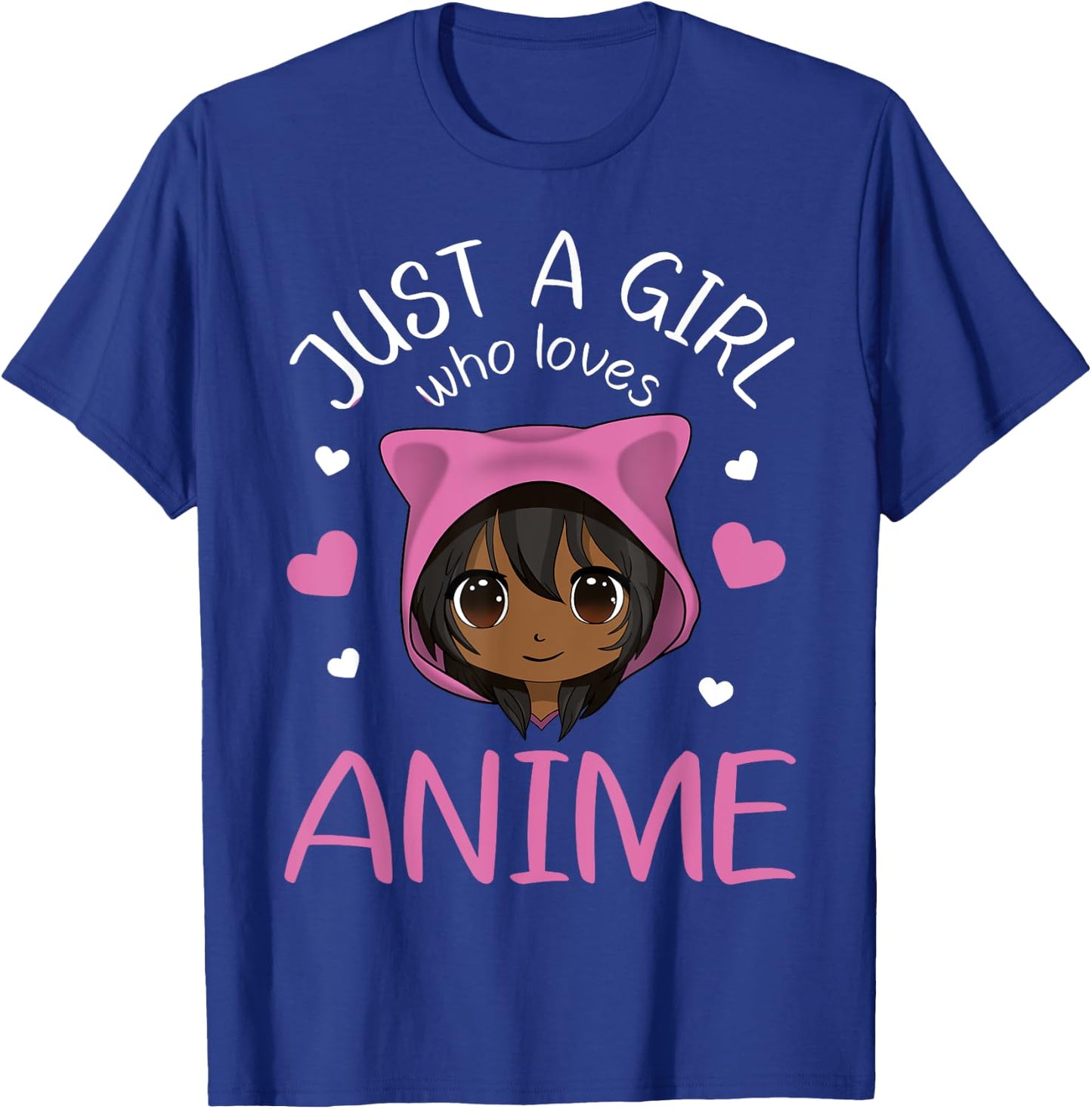 Just a Girl who Loves Anime African American Small T-Shirt - T-Shirt | Royal