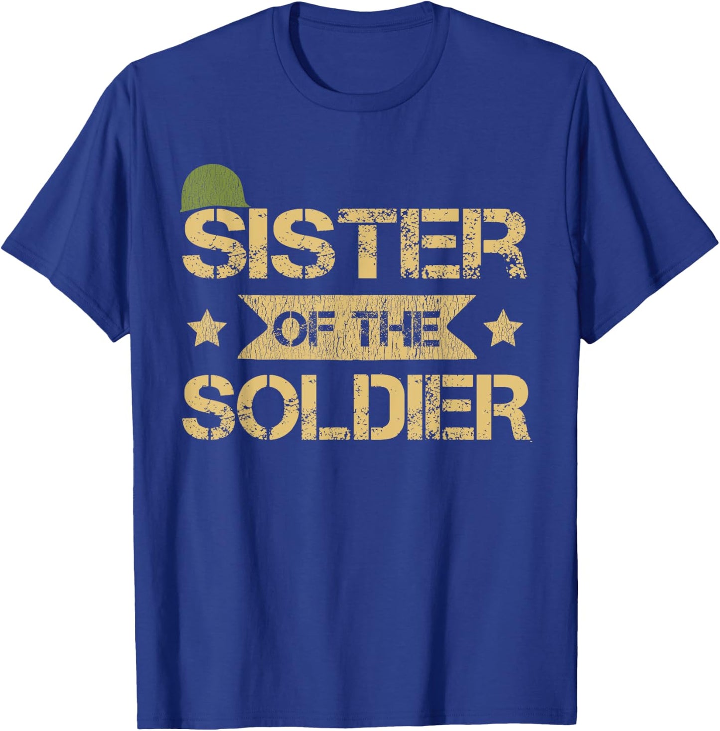 Sister Of The Soldier Matching Family Army Birthday Party T-Shirt - T-Shirt | Royal