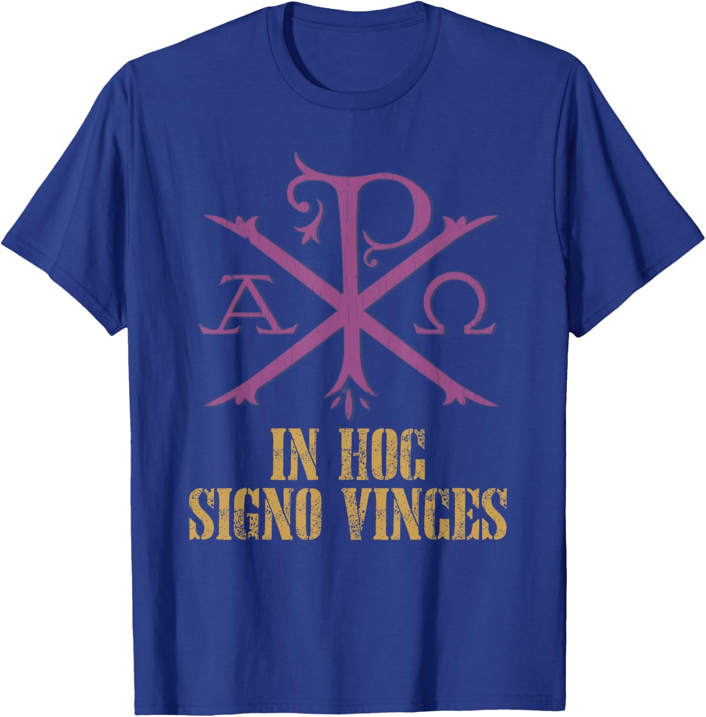 Chi Rho Christogram Catholic T-Shirt - T-Shirt | Royal