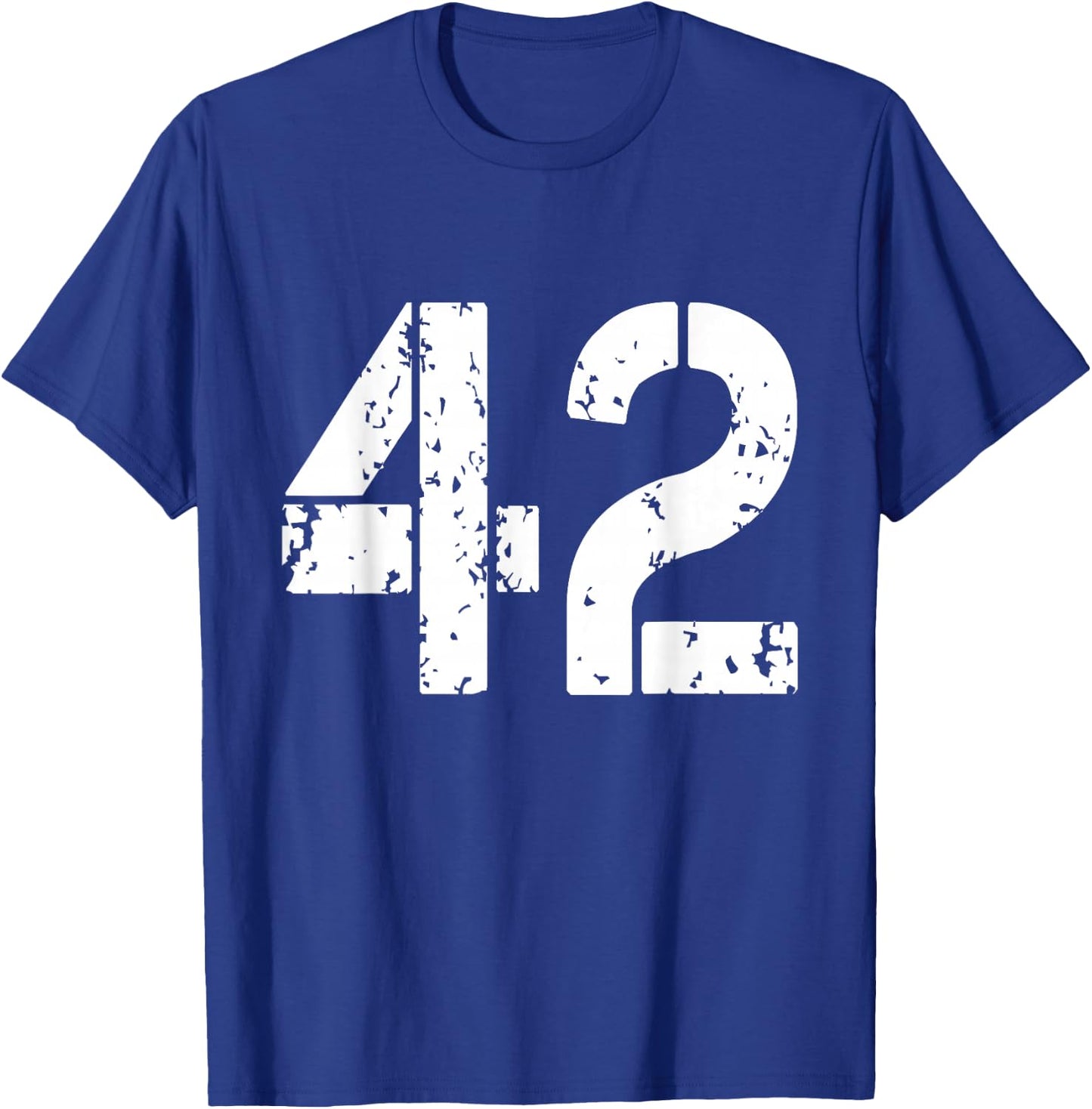 Number 42 Varsity Team - 42th Birthday & 42 Years Old T-Shirt - T-Shirt | Royal