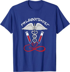 Phlebotomist | Phlebotomy Nurse | Veins Blood T-Shirt - T-Shirt | Royal