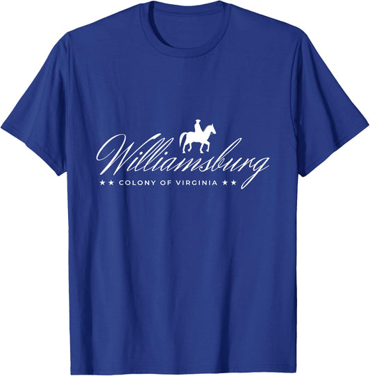 New Wave Fashion 1980s Colonial Williamsburg Virginia VA Colony Travel Souvenir T-Shirt - T-Shirt | Royal