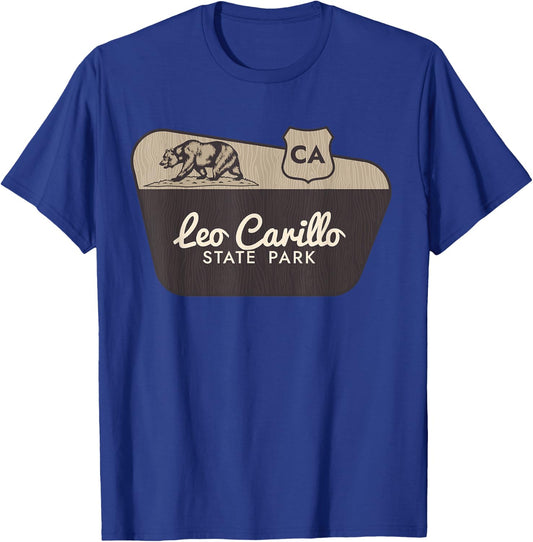 Leo Carillo State Park California Welcome Sign Vacation T-Shirt - T-Shirt | Royal