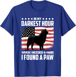 Dog Lover Accessories for Dog Owner In My Darkest Hour When I Needed A Hand I Found A Paw -Adults Black Small T-Shirt - T-Shirt | Royal