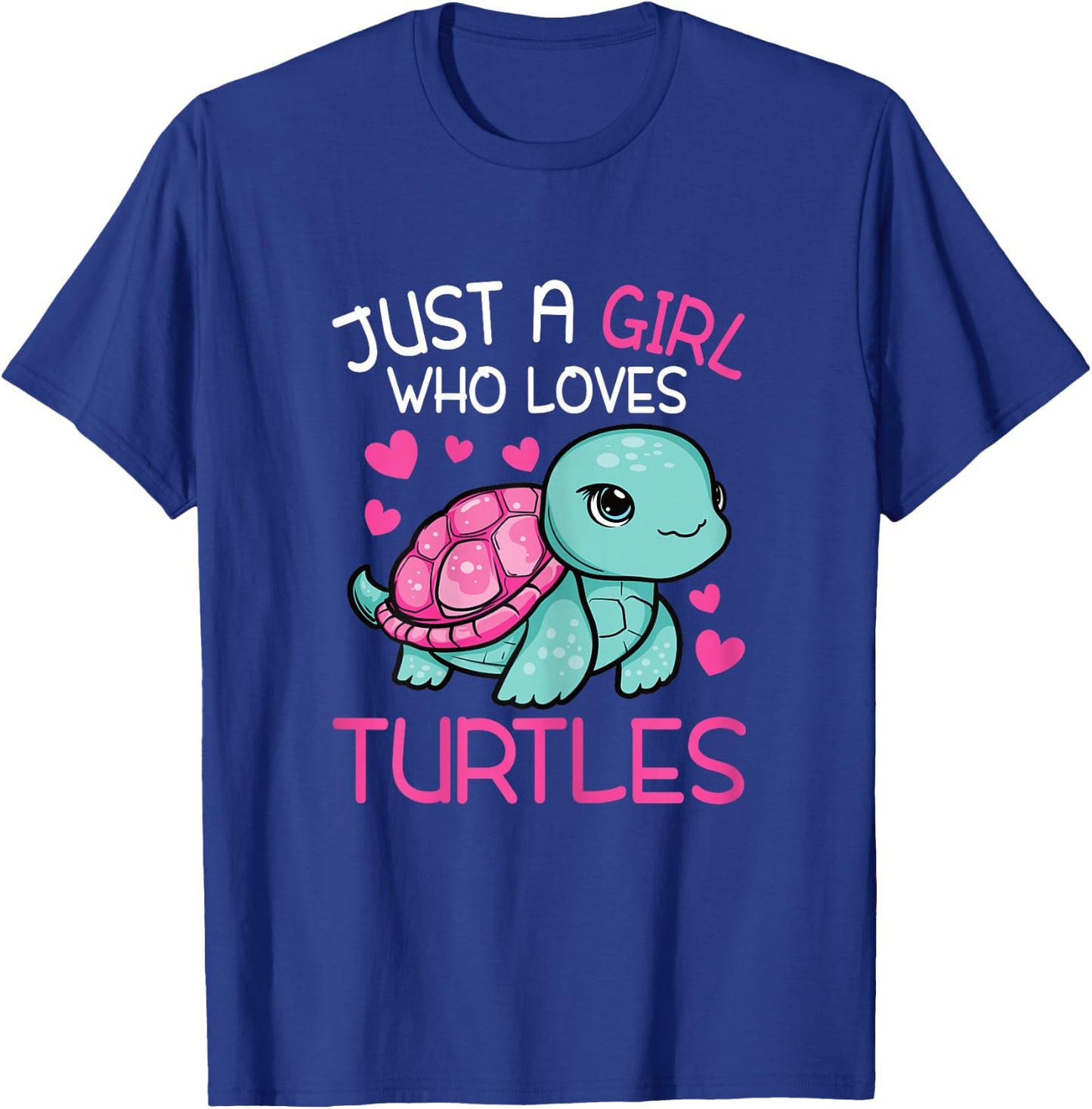 Just A Girl Who Loves Turtles Sea Turtle Lover Kids Toddlers T-Shirt - T-Shirt | Royal