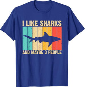 Funny Shark Design For Kids Men Women Animal Shark Stuff T-Shirt - T-Shirt | Royal