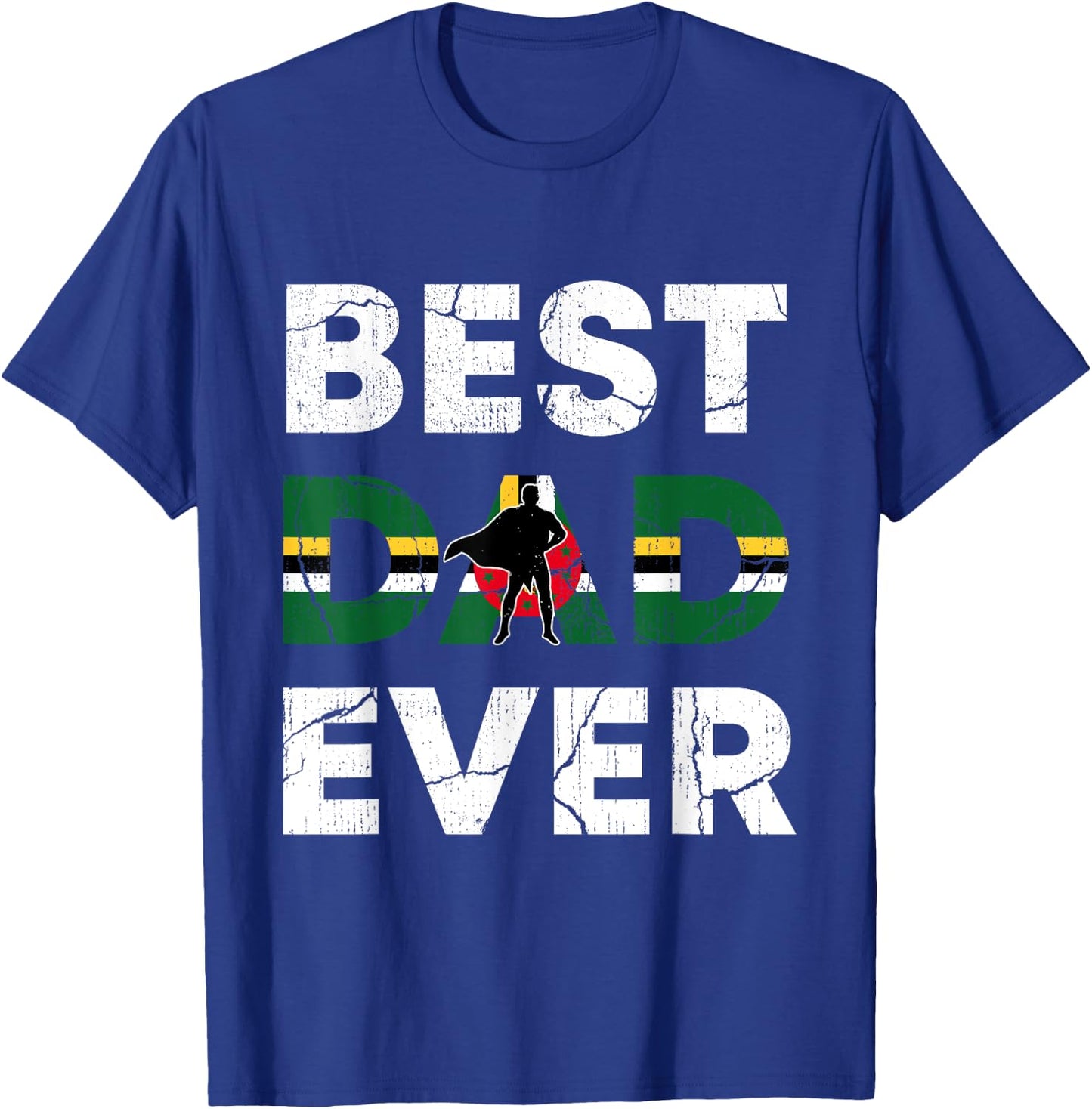 Best Dominican Dad Ever Dominica Daddy Father's Day Gift T-Shirt - T-Shirt | Royal