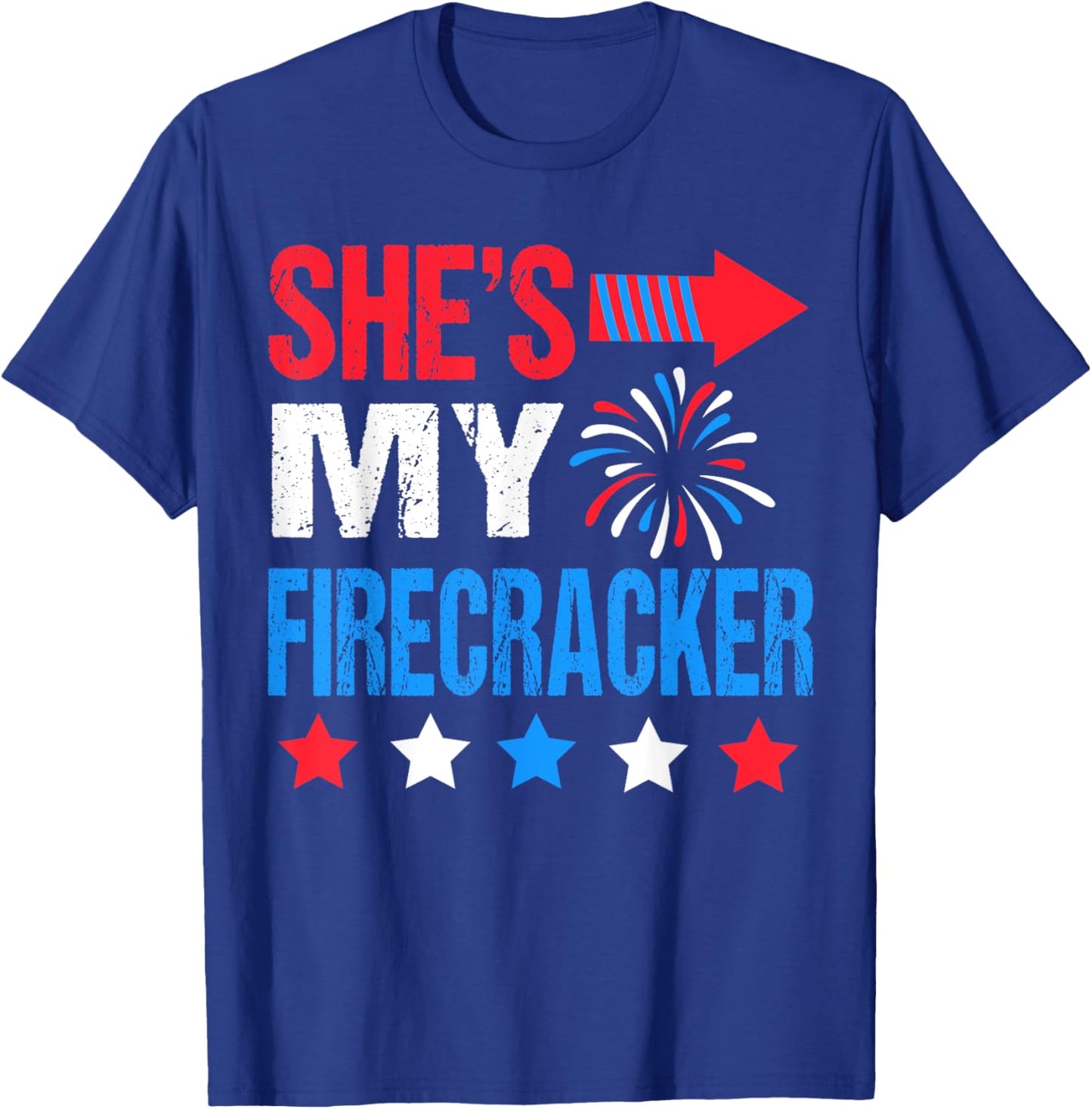 She's My Firecracker Matching 4th of July Shirts For Couples T-Shirt - T-Shirt | Royal