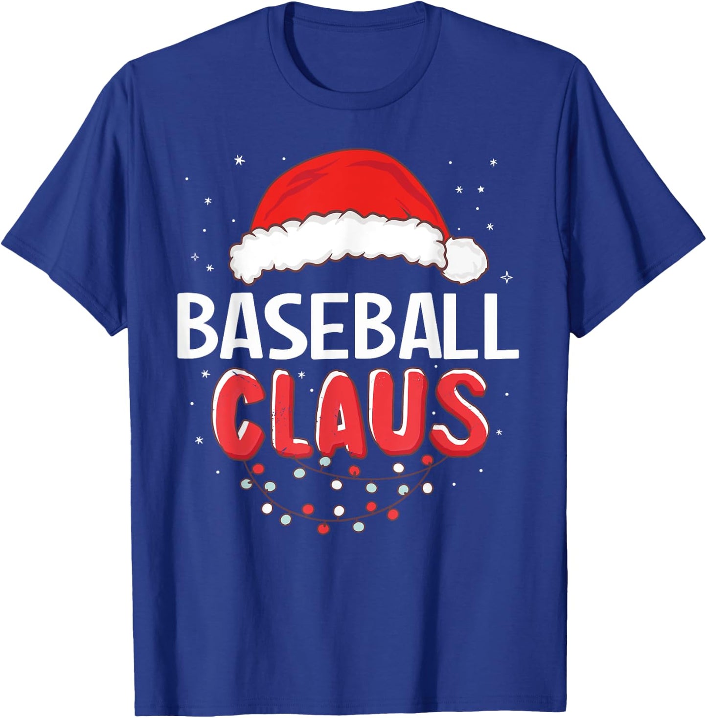 Baseball Santa Claus Christmas Matching Costume T-Shirt - T-Shirt | Royal