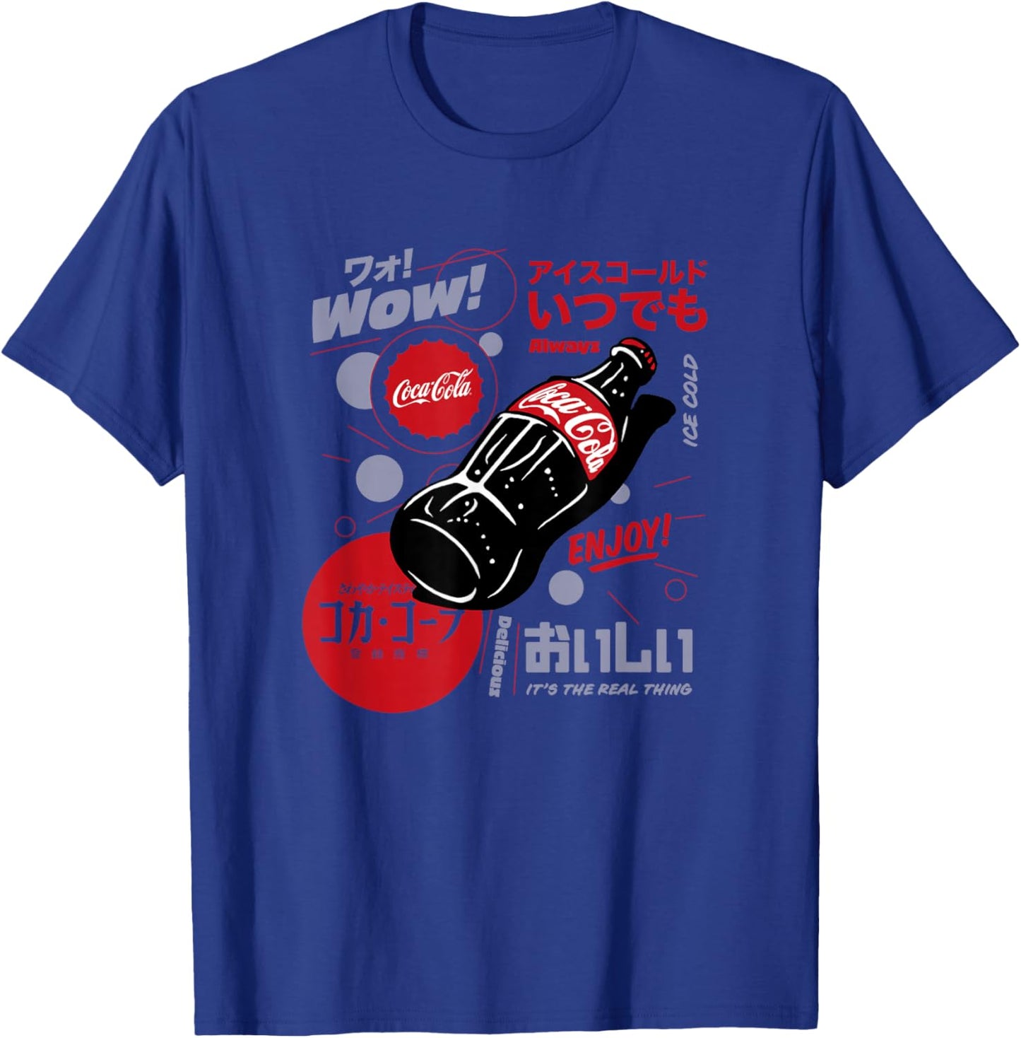 Coca-Cola Japanese Retro Poster Enjoy Coke Classic T-Shirt - T-Shirt | Royal
