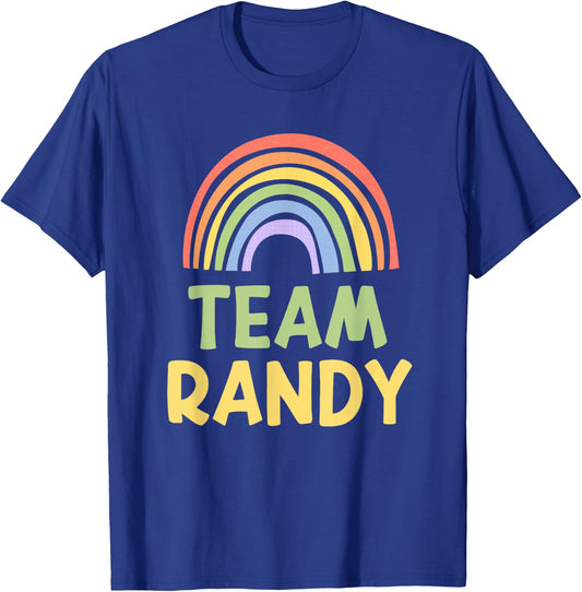 Happy Colorful Team Randy Rainbow Pride Green Yellow T-Shirt - T-Shirt | Royal