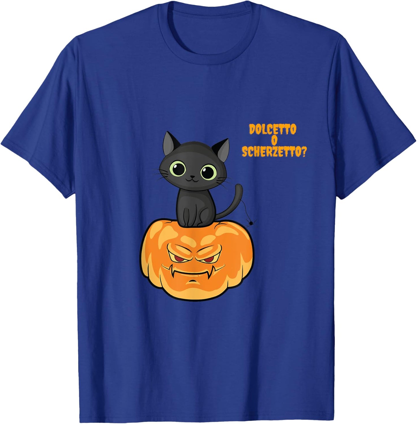 Halloween Baby Boy Cat Pumpkin Funny T-Shirt - T-Shirt | Royal