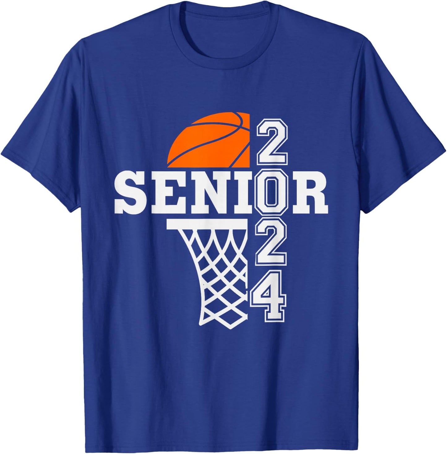 Senior Class of 2024 Basketball Seniors Back to School T-Shirt - T-Shirt | Royal