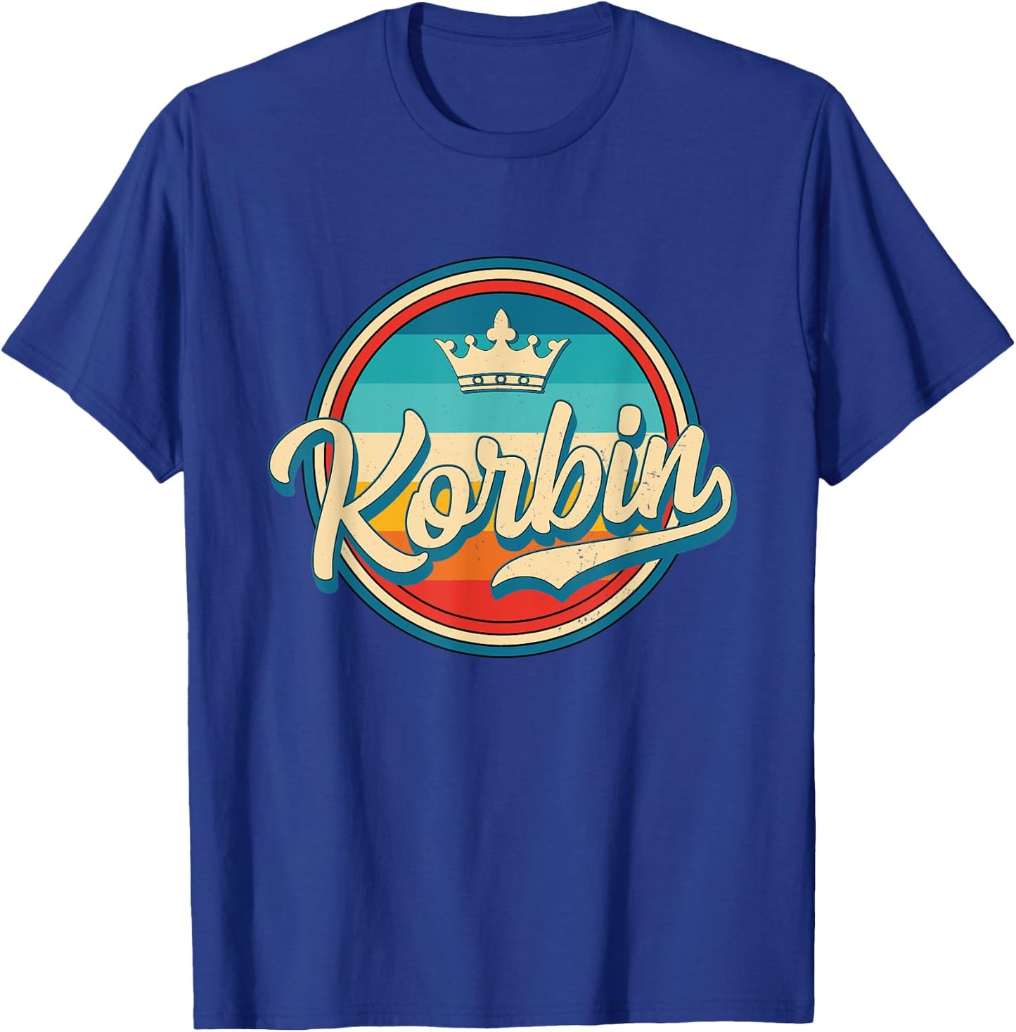 Korbin retro personal name funny vintage first name Korbin T-Shirt - T-Shirt | Royal