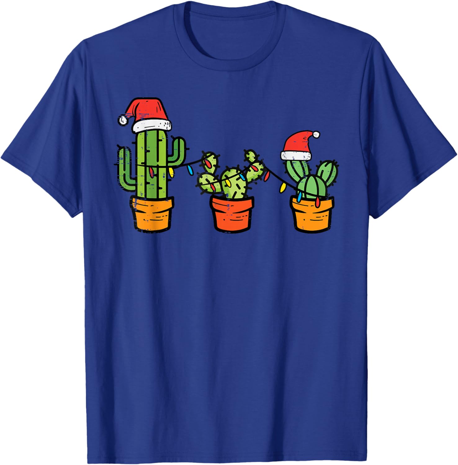 Christmas Cactus Cute Succulent Plant Xmas Men Women Kids T-Shirt - T-Shirt | Royal