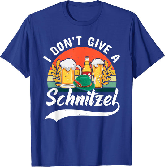 I Don't Give A Schnitzel Munich Germany Oktoberfest Costume T-Shirt - T-Shirt | Royal