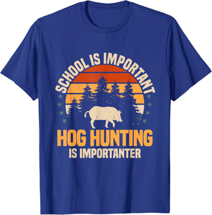 Hog Hunting Boar Feral Pig Hunter Huntsman T-Shirt - T-Shirt | Royal