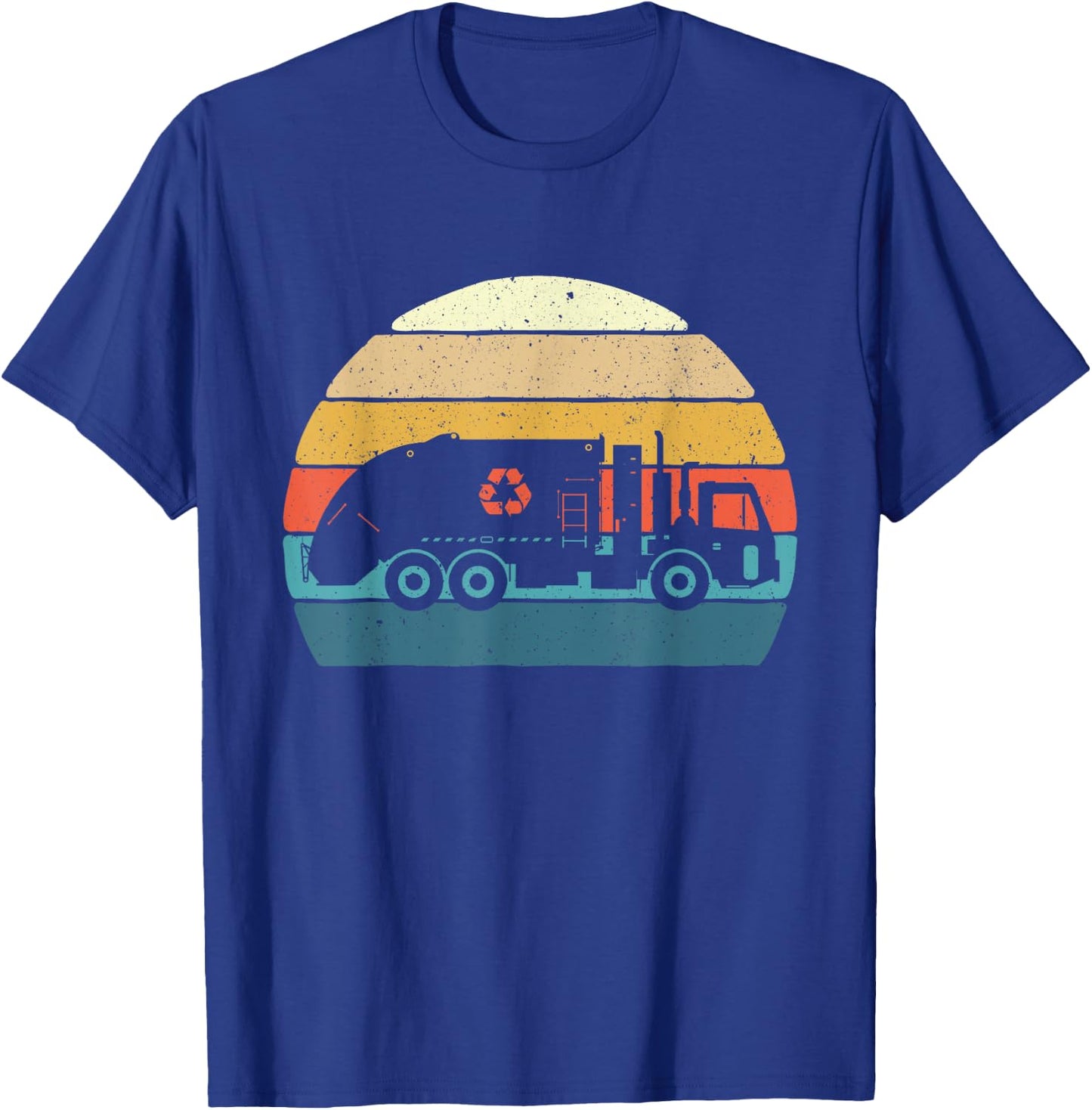 Retro Garbage Truck - Truck Trash Recycling Waste Management T-Shirt - T-Shirt | Royal