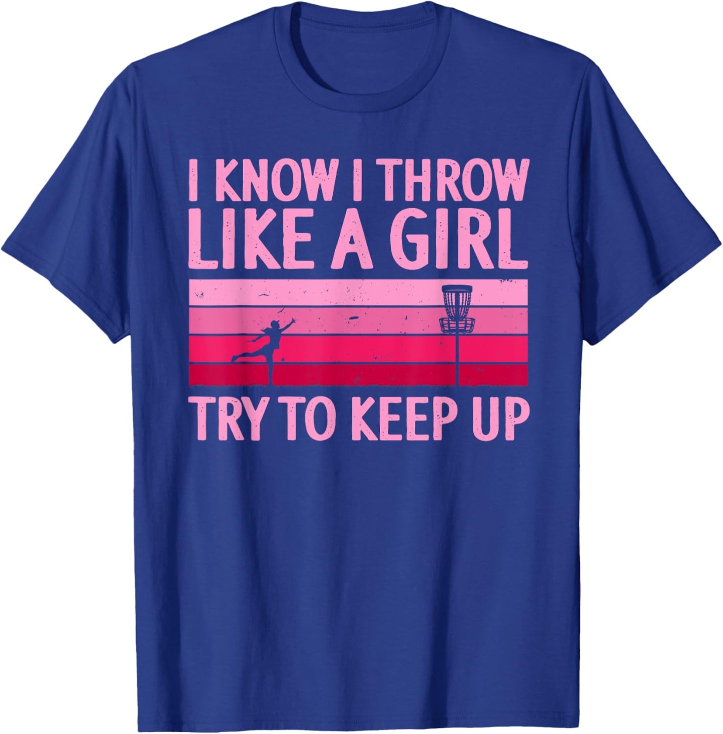 Cool Disc Golf Design Girls Disc Golf Player T-Shirt - T-Shirt | Royal