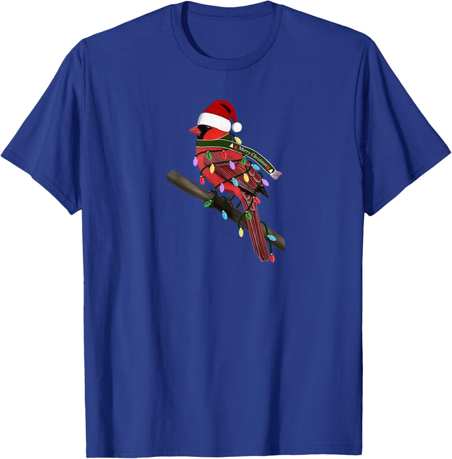 Cardinal Christmas Bird Santa Claus Biologist Animal T-Shirt - T-Shirt | Royal