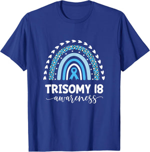 Edwards Syndrome Love Support Trisomy 18 Awareness T-Shirt - T-Shirt | Royal