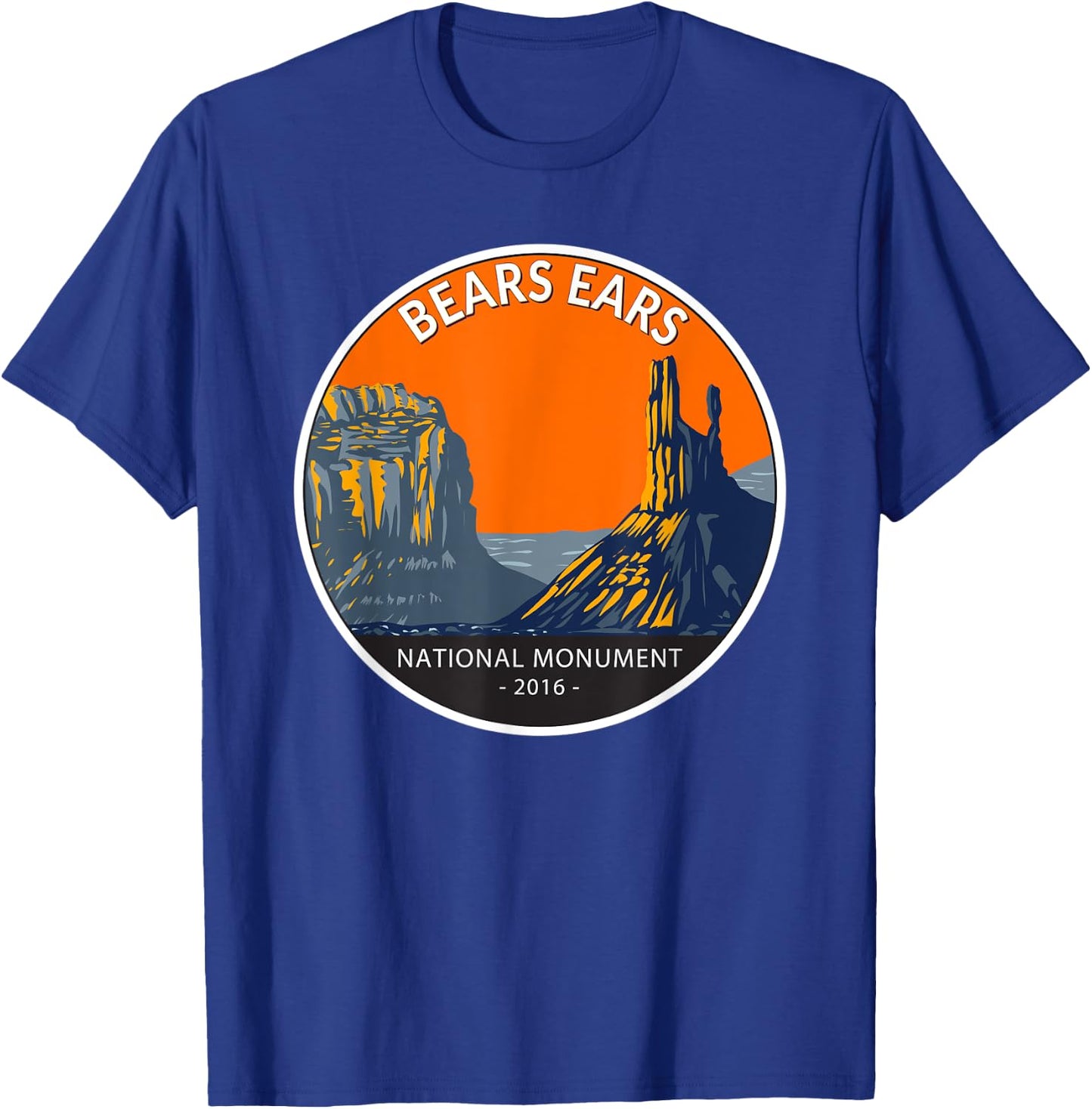 Bears Ears National Monument Utah Vintage Circle T-Shirt - T-Shirt | Royal