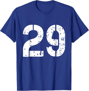 Number 29 Years Old Varsity Team 29th Birthday Graphic T-Shirt - T-Shirt | Royal