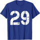 Number 29 Years Old Varsity Team 29th Birthday Graphic T-Shirt - T-Shirt | Royal