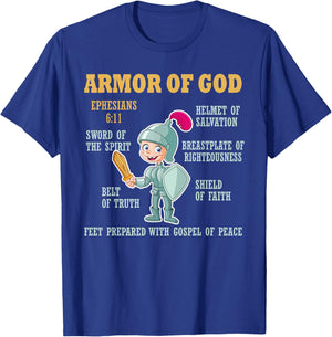 Put On The Full Armor Of God Bible Chapters For Kids T-Shirt - T-Shirt | Royal