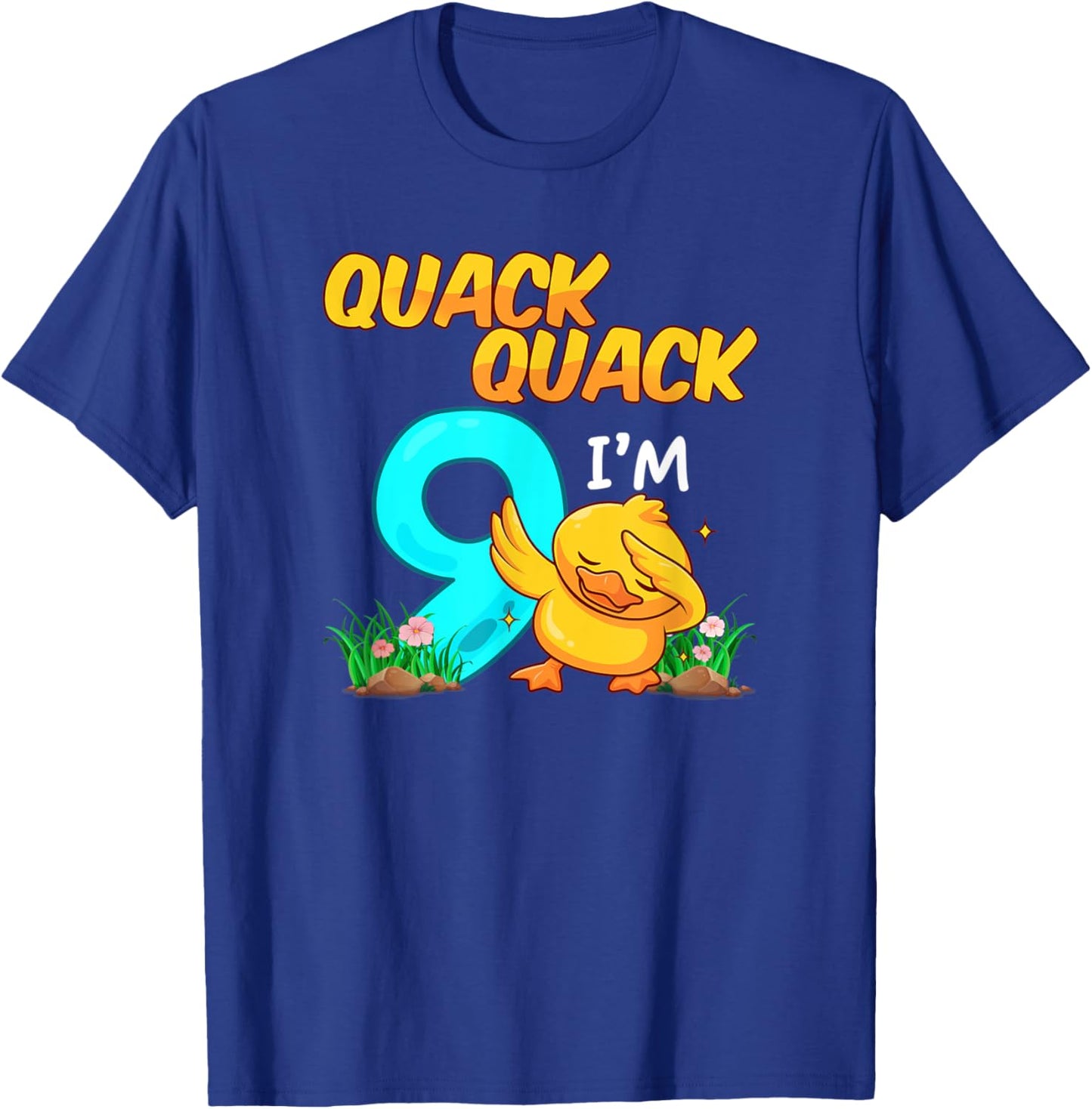 9 Year Old Gifts Boys Girls Teens Dabbing Duck 9th Birthday T-Shirt - T-Shirt | Royal
