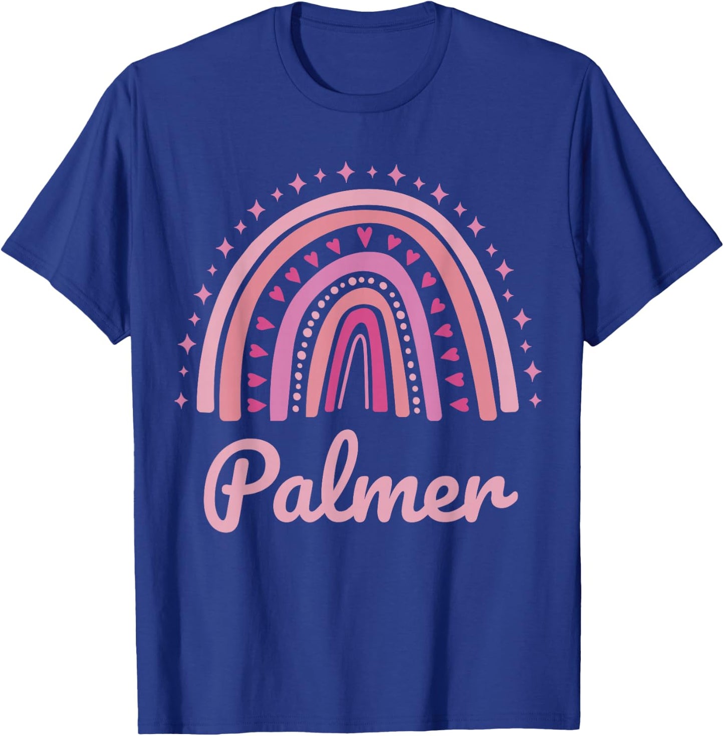 Palmer Name Personalized Funny Women Pink Rainbow Palmer T-Shirt - T-Shirt | Royal