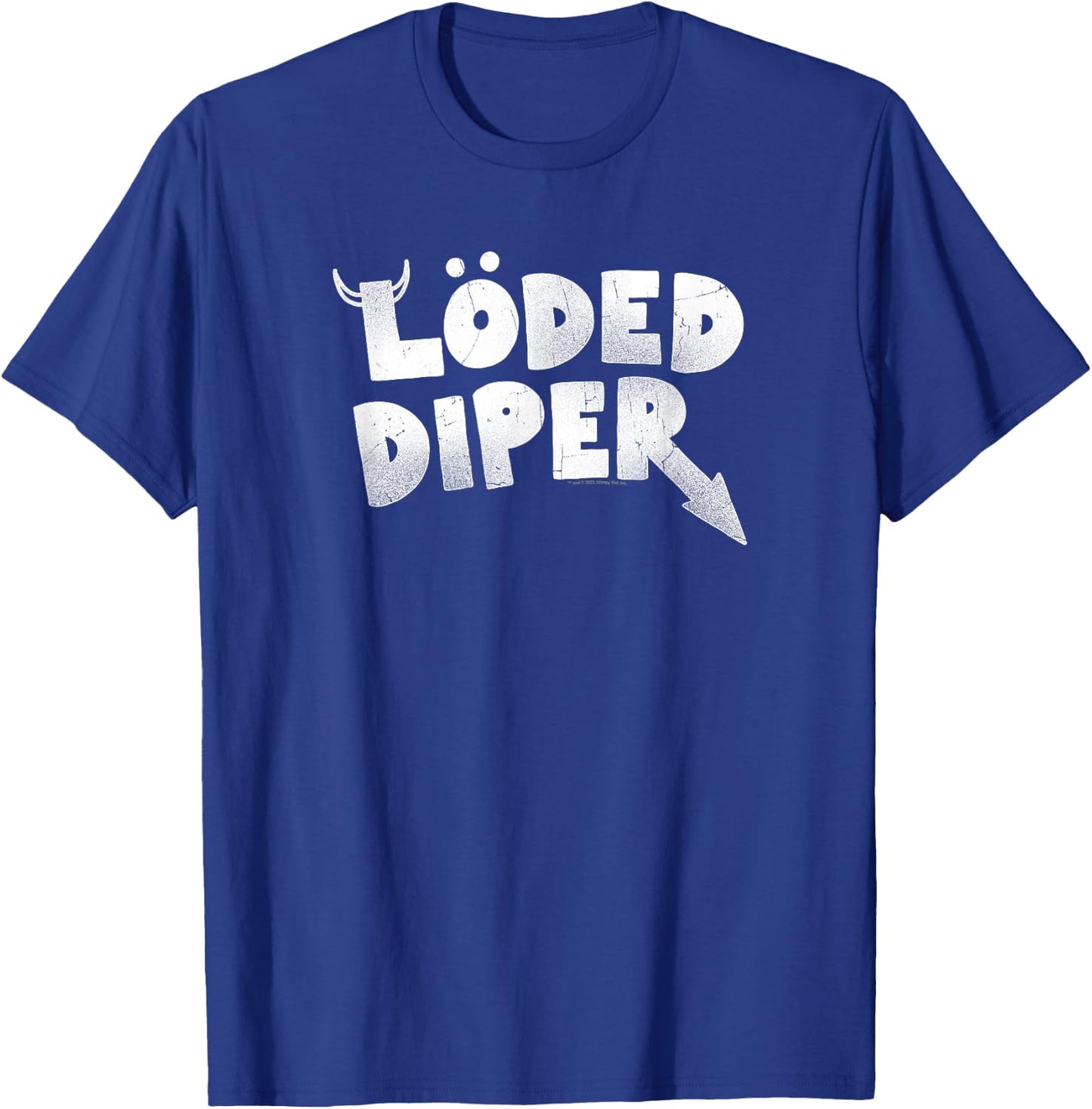 Diary of a Wimpy Kid LÖDED DIPER Distressed Logo T-Shirt - T-Shirt | Royal