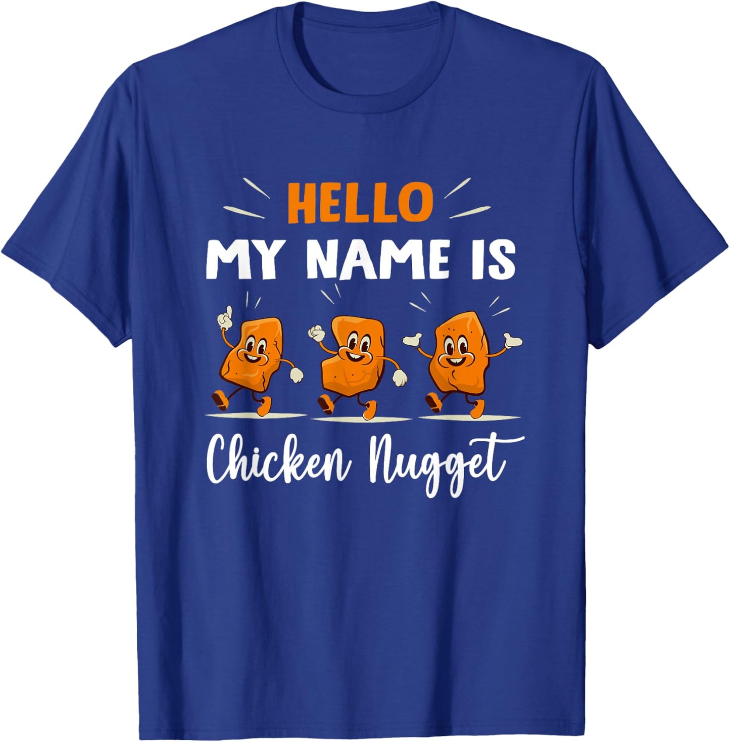 Hello My Name Is Chicken Nugget Halloween Costume Kids T-Shirt - T-Shirt | Royal