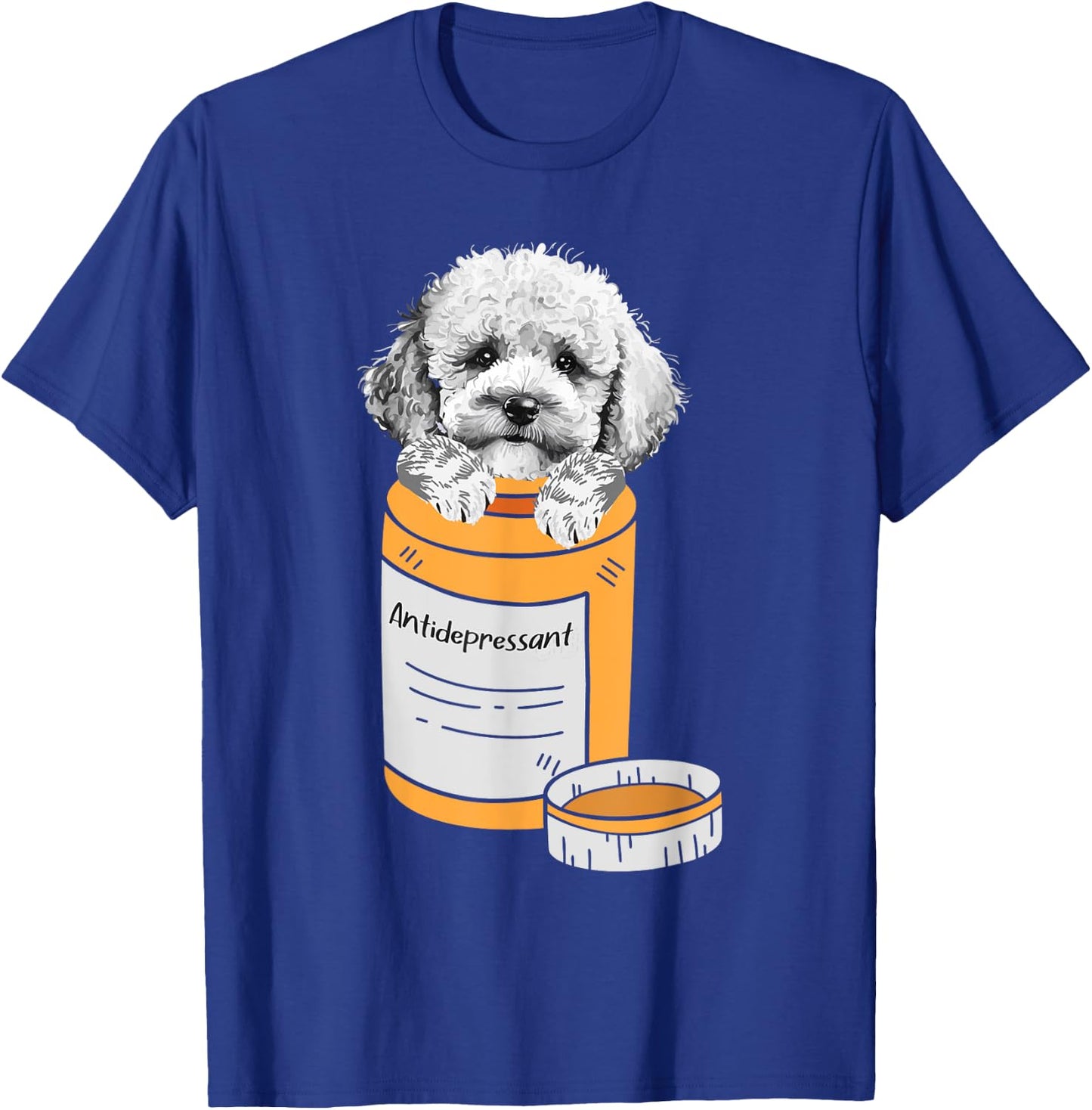 Antidepressant - Poodle Owner Puppy Animal Lover Teacup Dog Women T-Shirt - T-Shirt | Royal