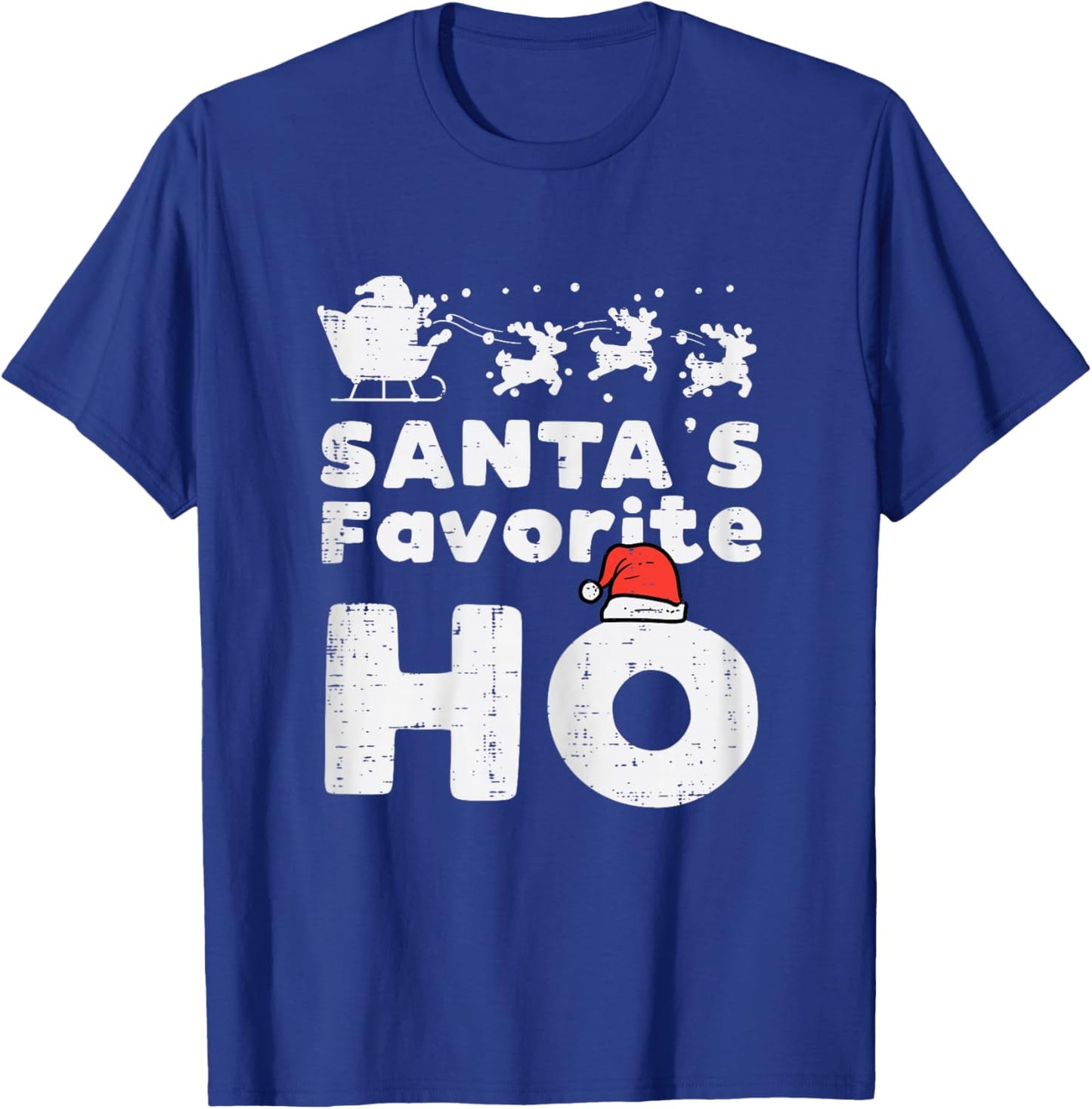 Santas Favorite Funny Naughty Christmas Xmas Adult Women T-Shirt - T-Shirt | Royal