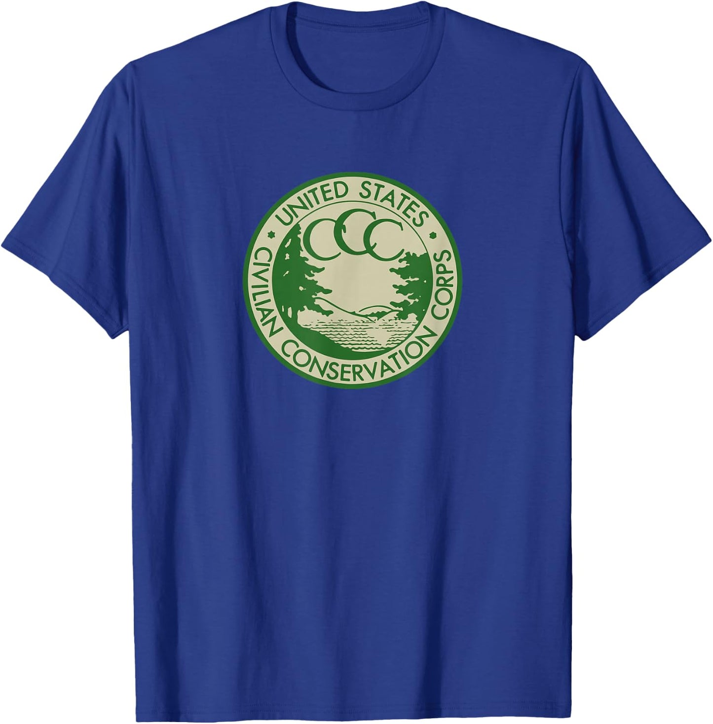 Civilian Conservation Corps CCC Logo Retro Outdoors 1930s T-Shirt - T-Shirt | Royal