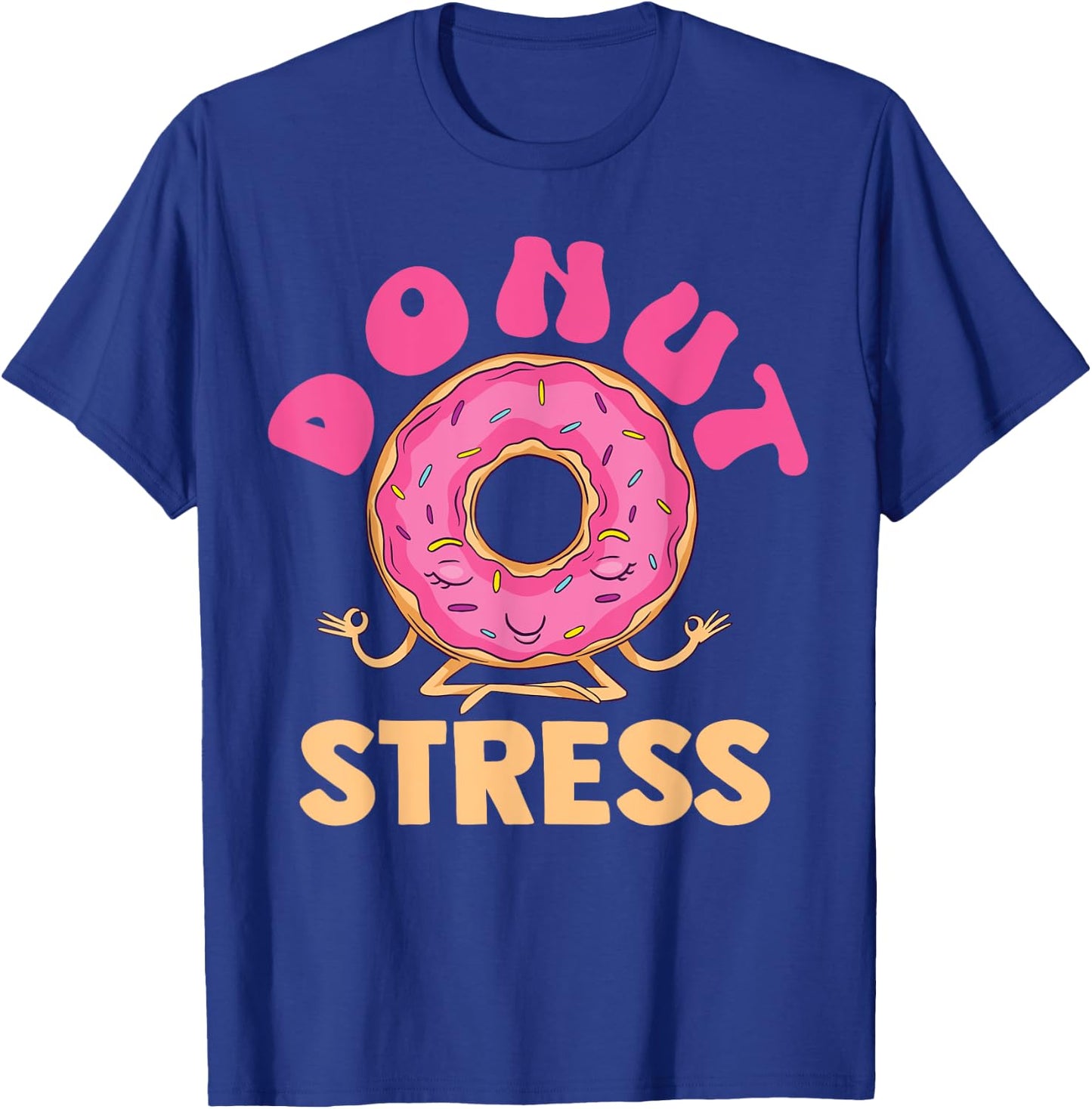 Cute Meditating Baking Donut Stress for Bakers T-Shirt - T-Shirt | Royal