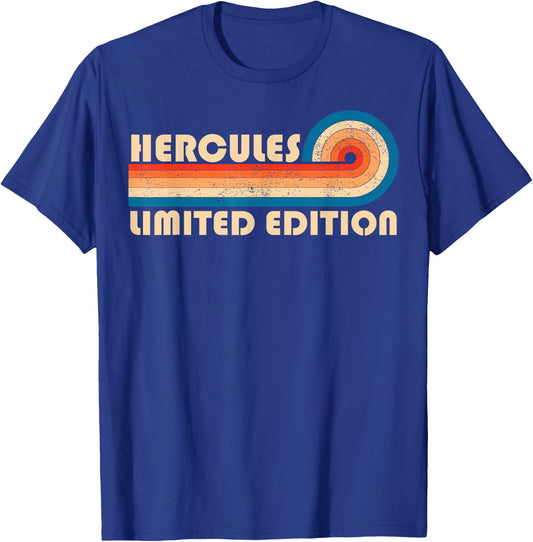 HERCULES Retro 70s 80s Sunset Stripe T-Shirt - T-Shirt | Royal