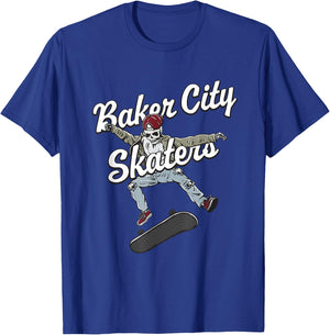 Baker City Skater Skateboarding Funny Skateboard Humor T-Shirt - T-Shirt | Royal