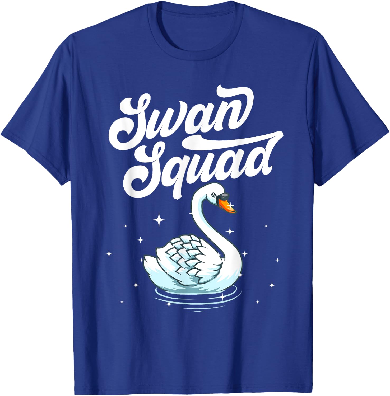 Cool Swan Art Women Bird Watcher Waterfowl Lake Swan T-Shirt - T-Shirt | Royal