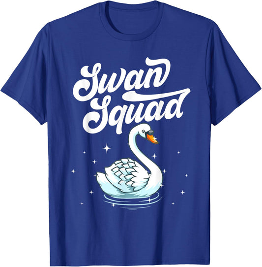 Cool Swan Art Women Bird Watcher Waterfowl Lake Swan T-Shirt - T-Shirt | Royal