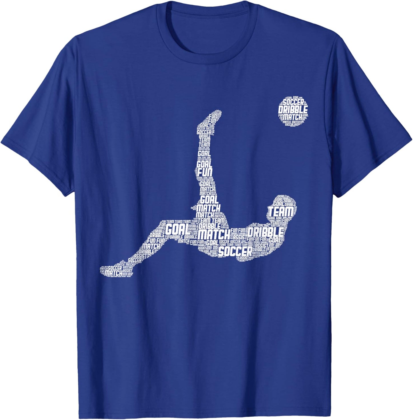 Soccer Player Men Boys Kids T-Shirt - T-Shirt | Royal