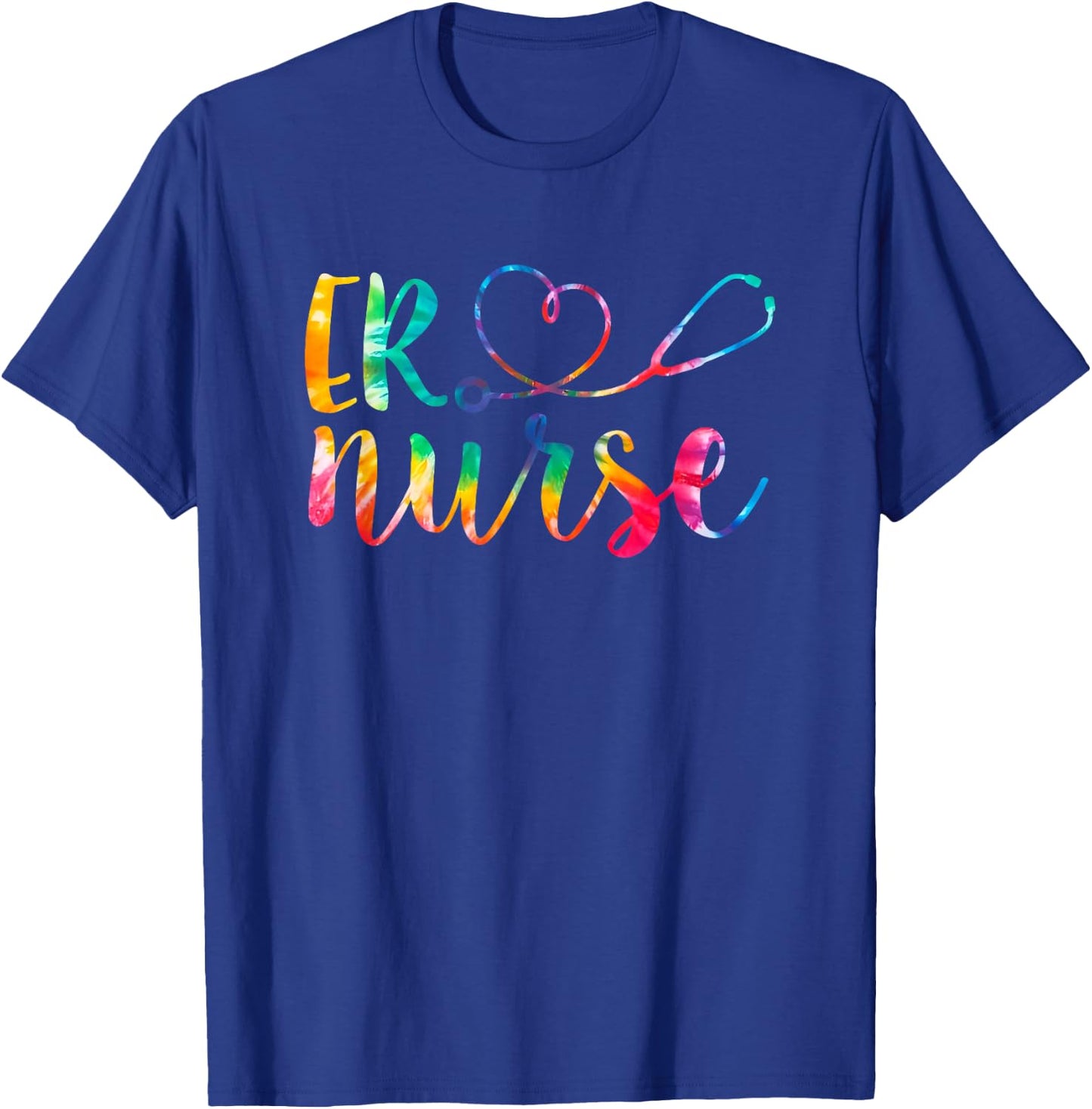 Tie Dye Emergency Nurse ER Nurse Emergency Nurse T-Shirt - T-Shirt | Royal