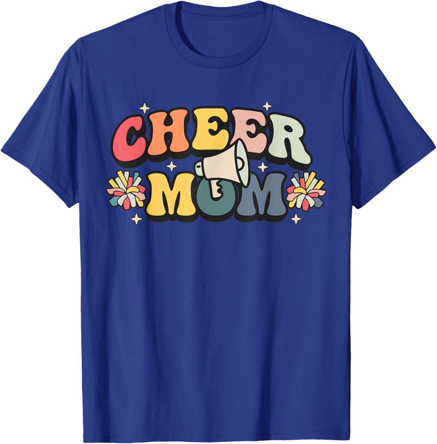 Cheer Mom Cheerleader Mom Mama Cheerleading Team Retro T-Shirt - T-Shirt | Royal