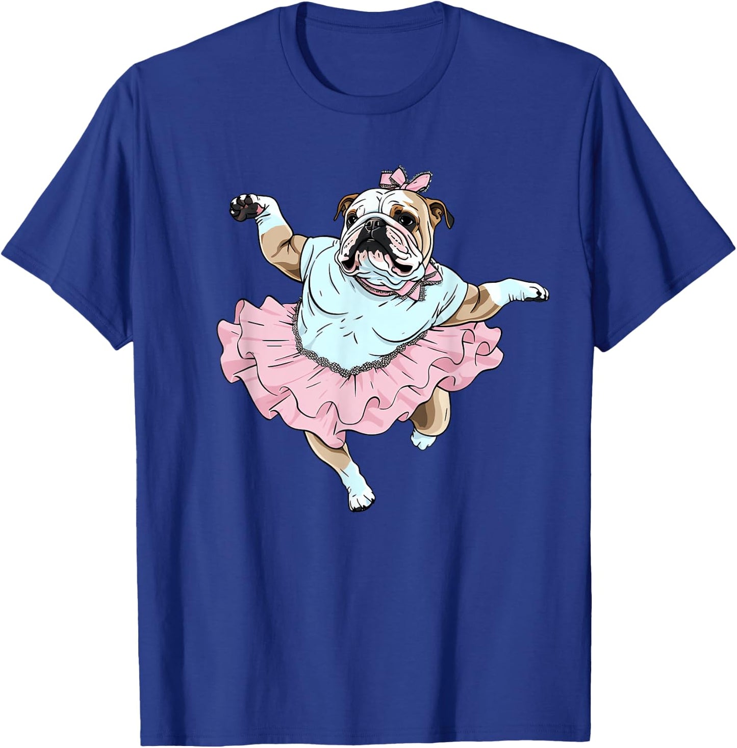 English Bulldog Ballerina Funny Dog Ballet Women Kids T-Shirt - T-Shirt | Royal